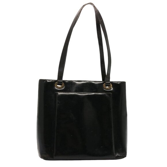 GUCCI Tote Bag Patent leather Black Auth - Picture 1 of 16